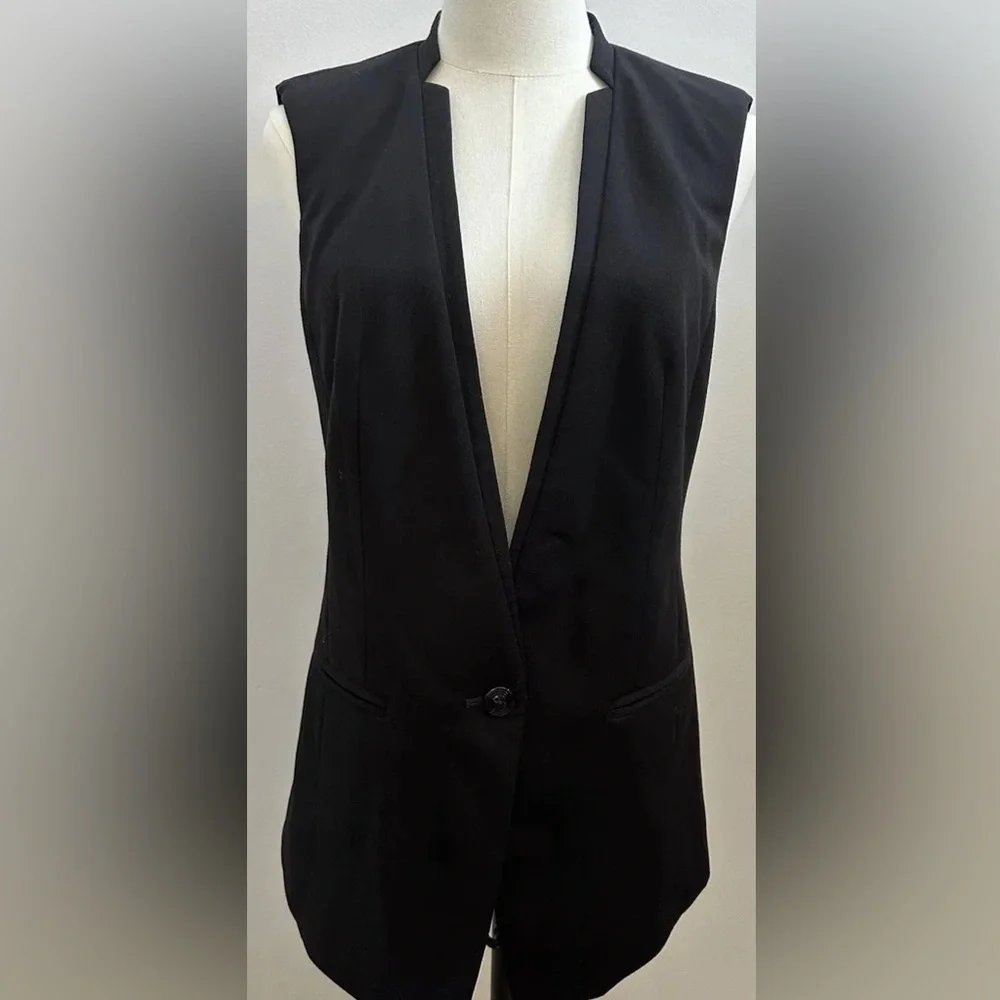 White House Black Market Black Sleeveless Vest - Picture 2 of 5